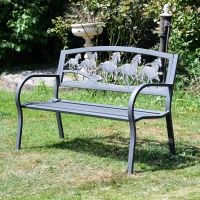 Black Running Horse Design Bench