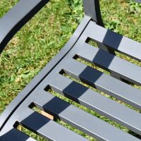 Close up of slatted framework 