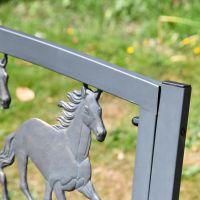 Close up of framework and horse detailing 