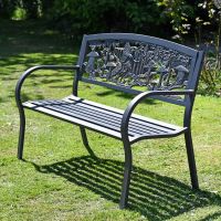 Flower Fairies Cast Iron Bench in Situ 