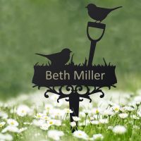 Robin on Spade Memorial Ground Spike with Personalisation 