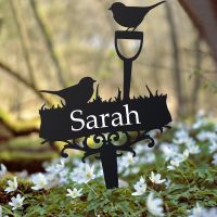 Robin on Spade Memorial Ground Spike in Situ 