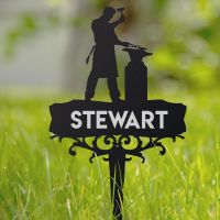 Blacksmith Memorial Ground Spike with Name 