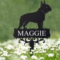 Boston Terrier Memorial Ground Spike  Boston Terrier Memorial Ground Spike