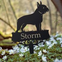 Boston Terrier Memorial Ground Spike in Situ Boston Terrier Memorial Ground Spike in Situ