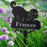 Playful Cockapoo Memorial Ground Spike Playful Cockapoo Memorial Ground Spike