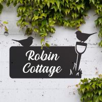Robin Iron House Name Sign in Situ Outside