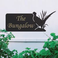 Pheasant Iron House Name Sign in Use Outside