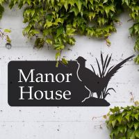 Pheasant Iron House Name Sign in Situ Outside