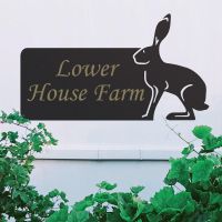 House Name Sign with Hare Design House Name Sign with Hare Design
