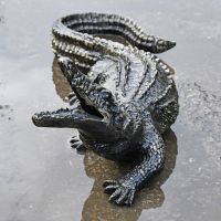 Baby Alligator Sculpture in an Antique Bronze Finish