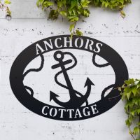 Anchor House Name Sign mounted to wall 