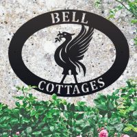 Liver Bird Iron Oval House Name Sign 