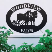 Horse & Plough Oval House Name Sign  Horse & Plough Oval House Name Sign