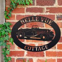 MG TD 1953 Open Tourer Iron Oval House Name Sign