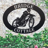 Oval House Name Sign Speedway Design