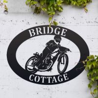 Speedway Iron House Name Sign 