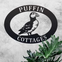 Puffin Iron House Name Sign 