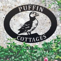 Puffin Oval House Name Sign in Situ 