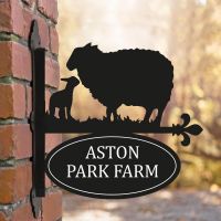 Sheep Iron Bracketed House Name Sign 