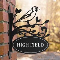Goldfinch Iron House Name Sign  Goldfinch Iron House Name Sign