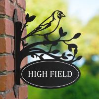 Goldfinch House Name Sign on Bracket  Goldfinch House Name Sign on Bracket