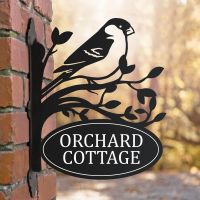 House Name Sign with Bullfinch Design 
