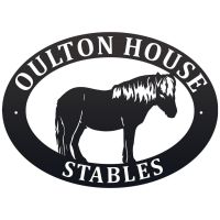 Shetland Pony Iron Oval House Sign in a Black Finish