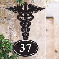 Doctors Medical Iron House Number Sign