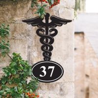 Doctors Medical Iron House Number Sign
