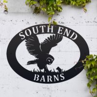 Personalised Barn Owl House Name Sign 