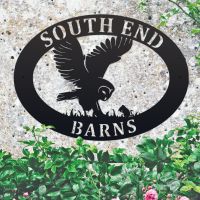 House Name Sign with Barn Owl 