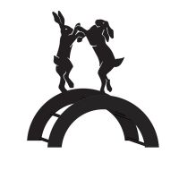 Wall Mounted Boxing Hares Iron Hose Holder Finished in Black Wall Mounted Boxing Hares Iron Hose Holder Finished in Black