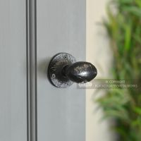 "Bulmershe Place" Black Oval Shaped Door Knobs