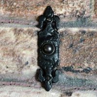 Black Iron Fleur De Lys Bell Push Black Iron Fleur De Lys Bell Push