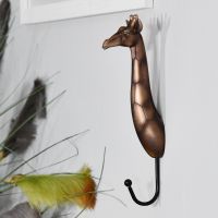 Bronze Effect Giraffe Wall Hook in Situ Bronze Effect Giraffe Wall Hook in Situ