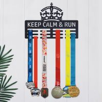 Keep Calm and Run Sports Medal Hanger in Situ