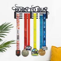 Sports Medal Hanger Born to Run Mounted