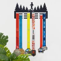 Woodland Running Scene (Female) Sports Medal Hanger 