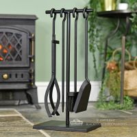 Modern Black Fireside Companion Set