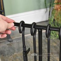 Modern Black Fireside Companion Set SCale