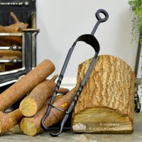 Iron Coal Tongs Finished in Black 