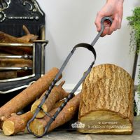 Black Iron Coal Tongs to Scale