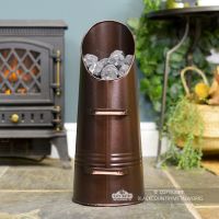 Fron View fo the Sleek Copper Bronze Finish Hod Holding Coal