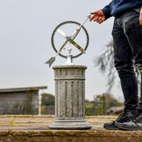 Polished Chrome "Almwick Manor" Armillary - 37cm to Scale Polished Chrome "Almwick Manor" Armillary - 37cm to Scale