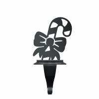 Candy Cane Stocking Holder in Black