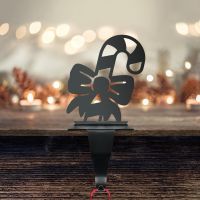 Candy Cane Stocking Holder in Situ on a Mantel Piece 