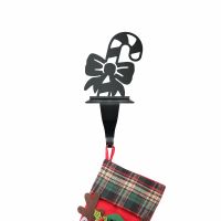 Candy Cane Stocking Holder Holding a Stocking