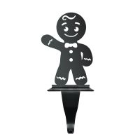 Gingerbread Man Stocking Holder in Black