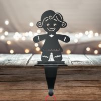 Gingerbread Woman Stocking Holder in Situ on a Mantel Piece Gingerbread Woman Stocking Holder in Situ on a Mantel Piece